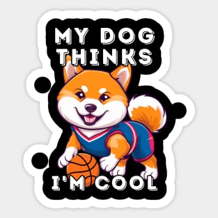 Shiba Inu Basketball Sticker